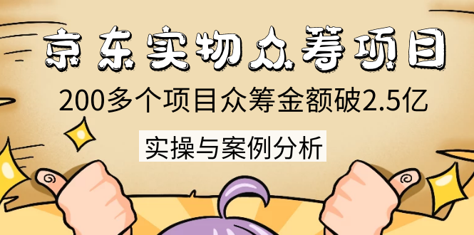 京东实物众筹项目：200多个项目众筹金额破2.5亿，实操与案例分析（4节课）-摸金项目网