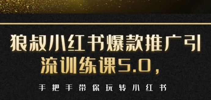 小红书爆款推广引流训练课5.0，手把手带你玩转小红书（17节实操视频+话术）-摸金项目网