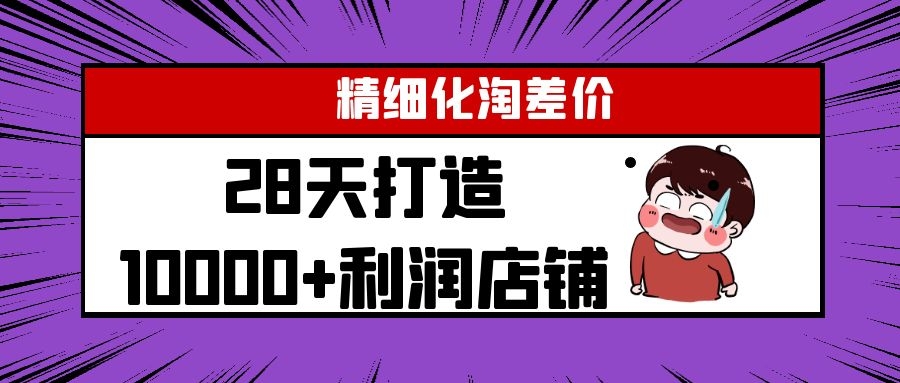Yl精细化淘差价28天打造10000+利润店铺，精细化选品项目（附软件）-摸金项目网