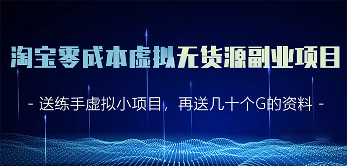 淘宝零成本虚拟无货源副业项目2.0 一个店铺可以产出5000左右的纯利润-摸金项目网