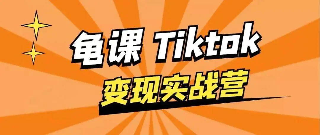 龟课·TikTok变现实战训练营线上第1期，多种变现模式，轻松赚美刀-摸金项目网
