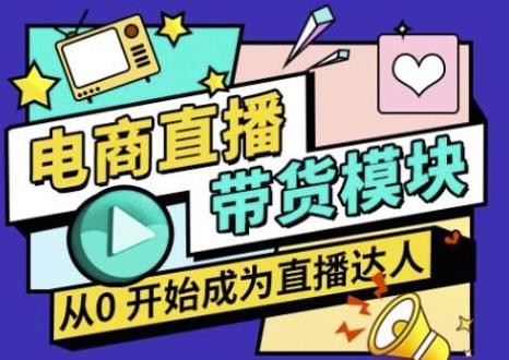 大鹏·电商直播带货课，系统学习直播带货各环节技巧和套路-摸金项目网