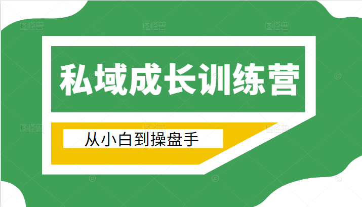 电商私域成长训练营，从小白到操盘手（价值999元）-摸金项目网