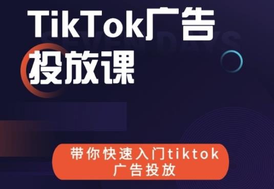 跨境B哥tiktok广告投放课，带你快速入门tiktok广告投放价值1680元-摸金项目网