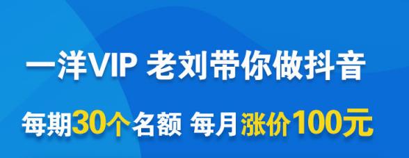 一洋电商抖音VIP，每月集训课+实时答疑+资源共享+联盟合作价值580元-摸金项目网