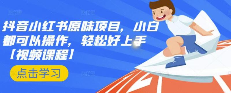 抖音小红书原味项目，小白都可以操作，轻松好上手【视频课程】-摸金项目网