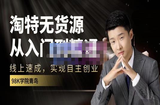 98k学院的淘特无货源线上速成课，从入门到精通，让你最小投入，最高回报-摸金项目网