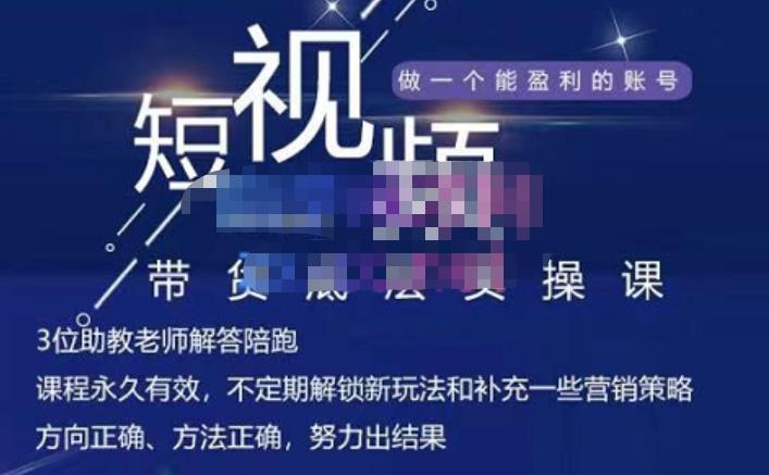 吴Sir·短视频带货底层实操课，教你如何选爆品、了解获短视频流量密码，正确起号-摸金项目网