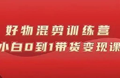 万三好物混剪训练营：小白0到1带货变现课-摸金项目网