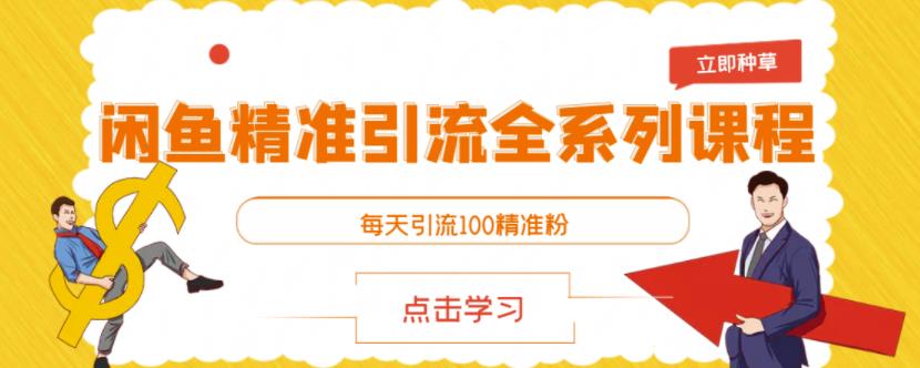 闲鱼精准引流全系列课程，每天引流100精准粉【视频课程】-摸金项目网
