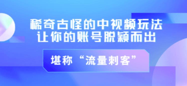 不讲李·稀奇古怪的冷门中视频冷门玩法，让你的账号脱颖而出，成为流量刺客！（图文+视频）-摸金项目网