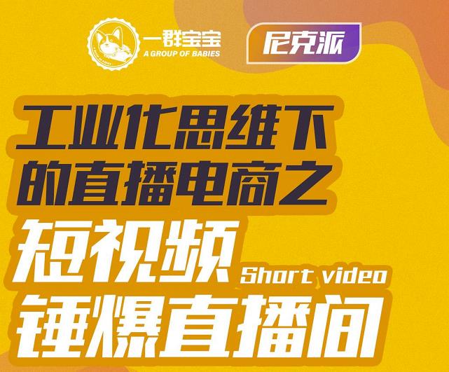 尼克派·工业化思维下的直播电商之短视频锤爆直播间，听话照做执行爆单-摸金项目网