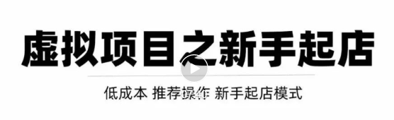 虚拟项目快速起店模式，0成本打造月入几万虚拟店铺！-摸金项目网