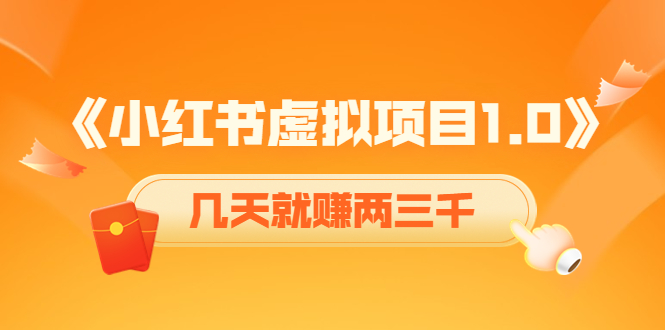 《小红书虚拟项目1.0》账号注册+养号+视频制作+引流+变现，几天就赚两三千-摸金项目网