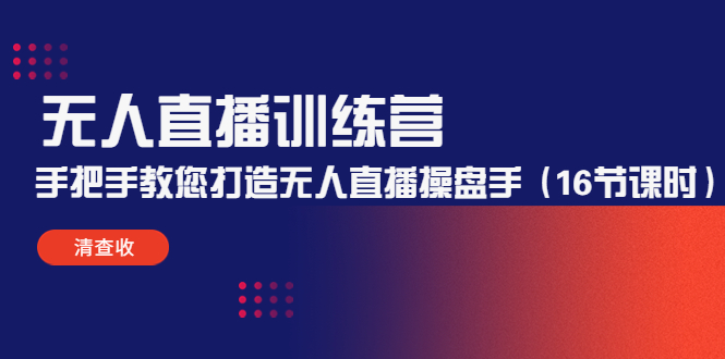 无人直播训练营：手把手教您打造无人直播操盘手（16节课时）-摸金项目网