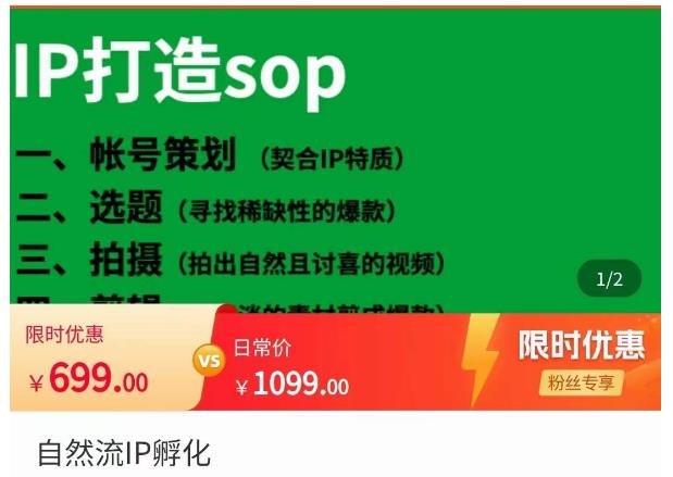 瑶瑶·自然流IP孵化，系统掌握IP孵化全流程，也能学到选题，剪辑，账号运营经验-摸金项目网