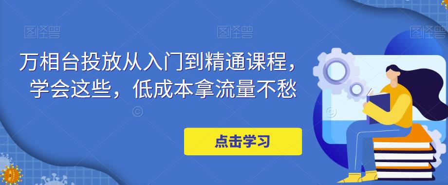 万相台投放从入门到精通课程，学会这些，低成本拿流量不愁-摸金项目网
