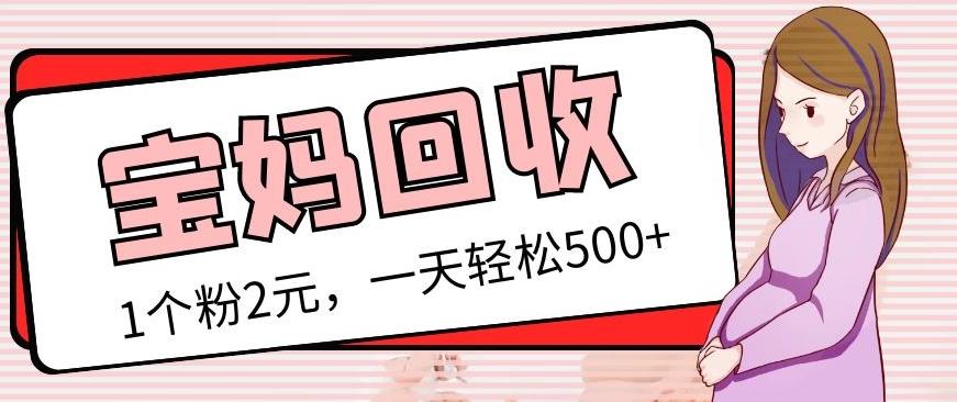 最新宝妈粉回收变现计划及胎教音乐高端变现玩法全套教程！（非老玩法）-摸金项目网