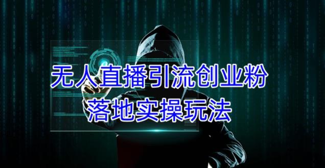 外面收费3980的无人直播引流创业粉落地实操玩法，单日引100+精准创业粉-摸金项目网
