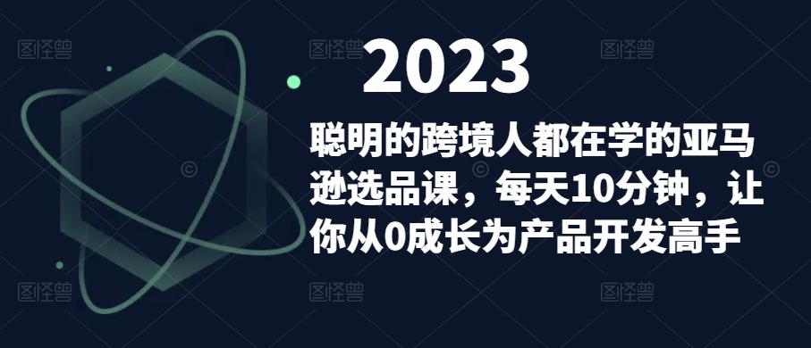 聪明的跨境人都在学的亚马逊选品课，每天10分钟，让你从0成长为产品开发高手-摸金项目网