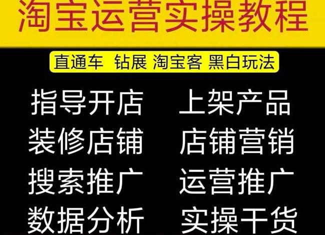 2023淘宝开店教程0基础到高级全套视频网店电商运营培训教学课程-摸金项目网