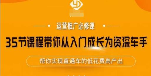 35节课程带你从入门成长为资深车手，让系统学习直通车成为可能，帮你实现直通车的低花费高产出-摸金项目网