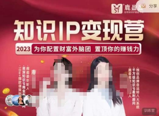 鹿盈盈-知识IP变现实操营，​普通人可复制的知识产品落地实操课，​带你打通知识IP变现底层逻辑-摸金项目网