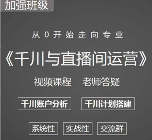 阳光哥·千川图文与直播间运营，从0开始走向专业，包含千川短视频图文、千川直播间、小店随心推-摸金项目网