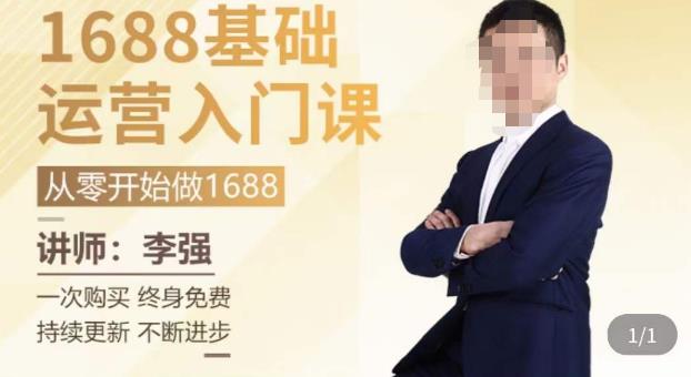 1688运营基础入门系统课，​20课时带你系统性解析1688运营-摸金项目网