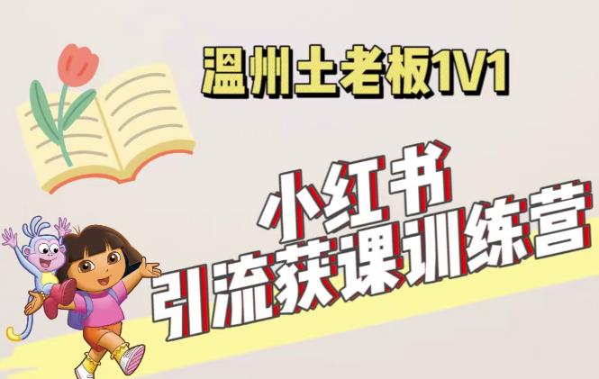 小红书1对1引流获客训练营：账号、内容、引流、成交（价值3999元）-摸金项目网