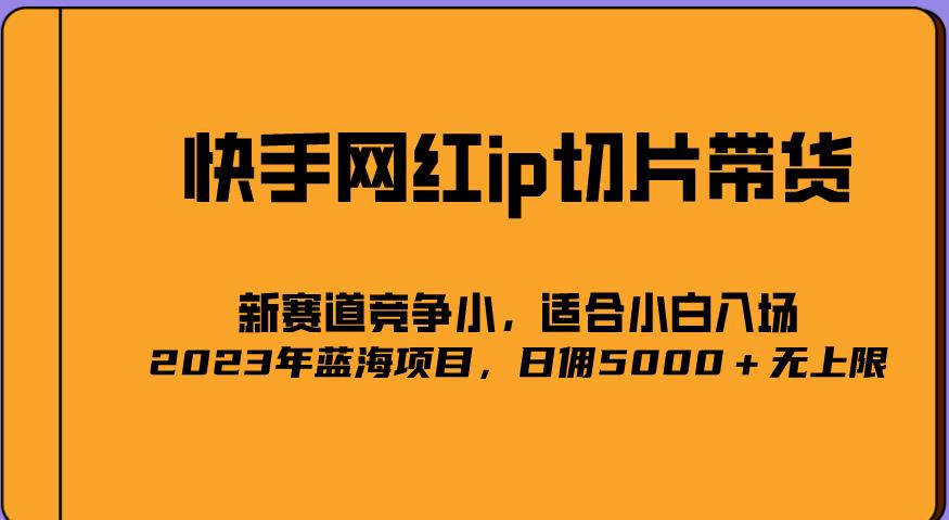 2023爆火的快手网红IP切片，号称日佣5000＋的蓝海项目，二驴的独家授权-摸金项目网
