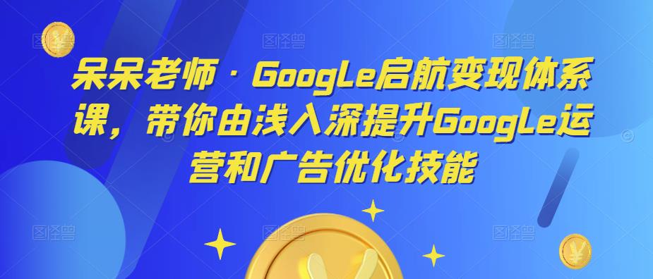 呆呆老师·Google启航变现体系课，带你由浅入深提升Google运营和广告优化技能-摸金项目网