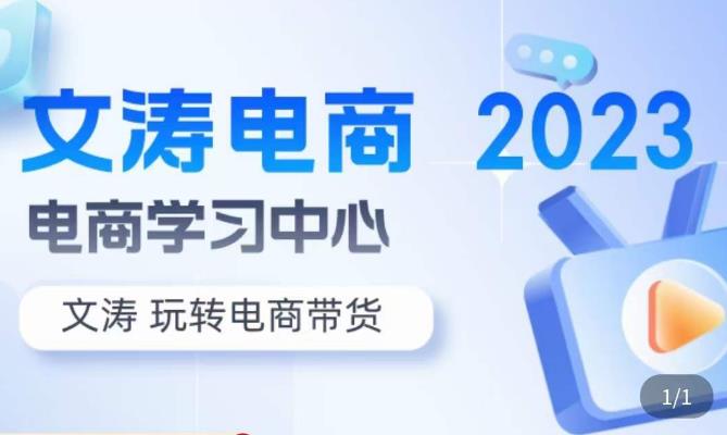 文涛电商·7天零基础自然流起号，​快速掌握店铺运营的核心玩法，突破自然展现量，玩转直播带货-摸金项目网