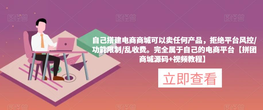 自己搭建电商商城可以卖任何产品，完全属于自己的电商平台【拼团商城源码+视频教程】-摸金项目网