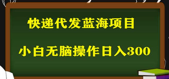 2023最新蓝海快递代发项目，小白零成本照抄也能日入300+-摸金项目网