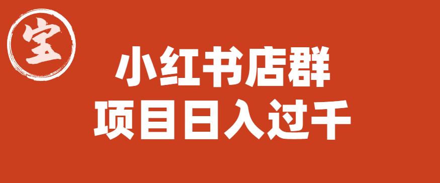宝哥小红书店群项目，日入过千（图文教程）【揭秘】-摸金项目网