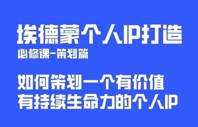 埃德蒙普通人都能起飞的个人IP策划课，如何策划一个优质个人IP-摸金项目网