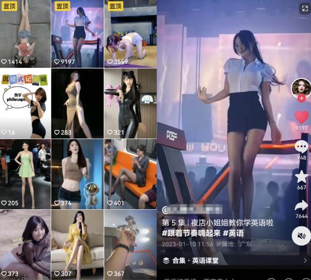 拆解抖音美女记单词视频副业小项目，一条龙玩法大解析（教程+素材）-摸金项目网