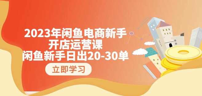 2023年闲鱼电商新手开店运营课：闲鱼新手日出20-30单（18节-实战干货）-摸金项目网