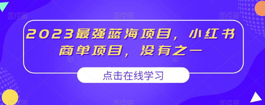 2023最强蓝海项目，小红书商单项目，没有之一【揭秘】-摸金项目网