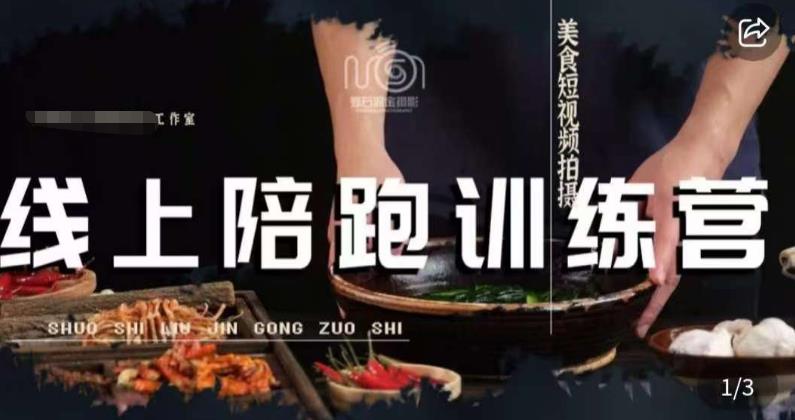 美食摄影线上陪跑课，美食短视频拍摄教程-摸金项目网