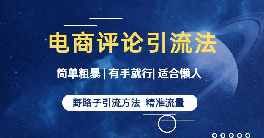 简单粗暴野路子引流-电商平台评论引流大法，适合懒人有手就行【揭秘】-摸金项目网