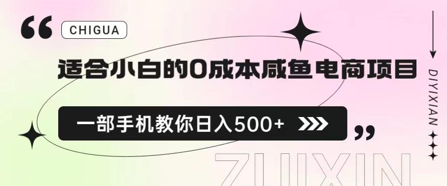 适合小白的0成本闲鱼电商项目，一部手机，教你如何日入500+的保姆级教程【揭秘】-摸金项目网