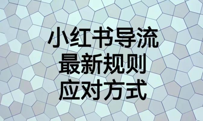 小红书导流最新规则应对方式【揭秘】-摸金项目网