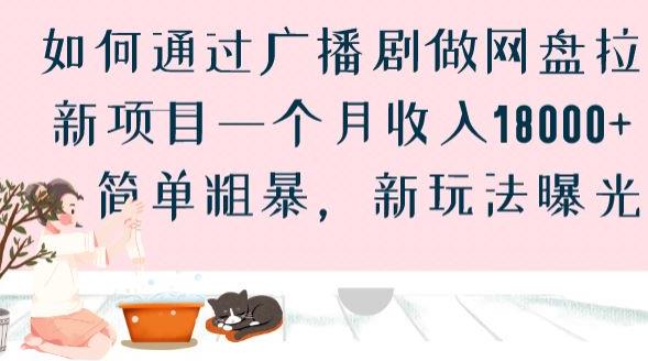 如何通过广播剧做网盘拉新项目一个月收入18000+，简单粗暴，新玩法曝光【揭秘】-摸金项目网