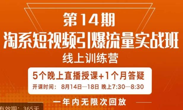 南掌柜·淘系短视频引爆流量实战班，​短视频是一个没有天花板的流量入口-摸金项目网