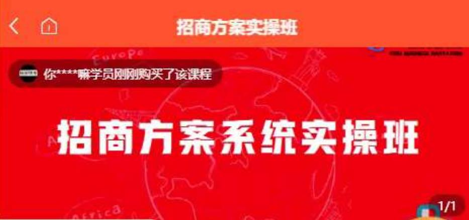 【一度招商】招商方案系统实操班 价值1980元-摸金项目网