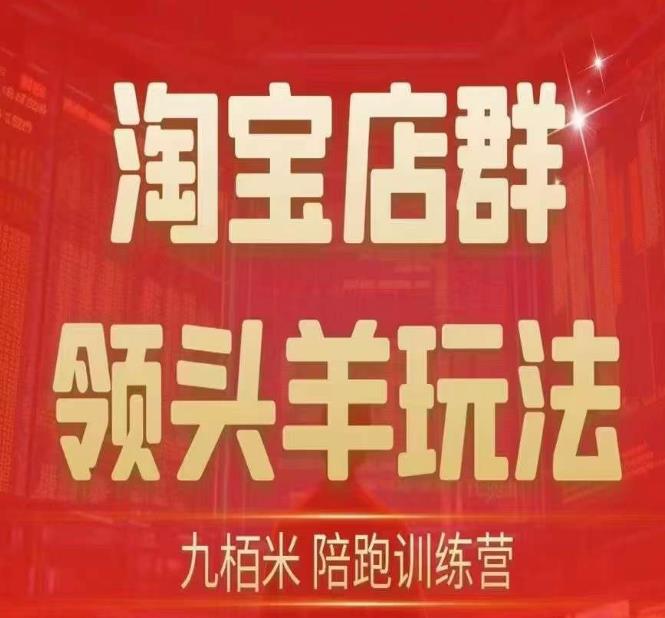 九栢米-淘宝店群领头羊玩法，教你整个淘宝店群领头羊玩法以及精细化/终极蓝海/尾销等内容-摸金项目网