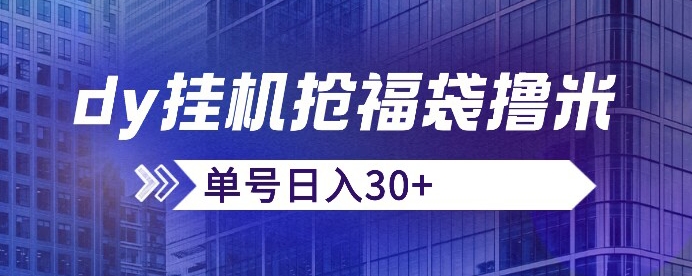 抖音抢福袋/抢红包脚本，只要号多放着一天抢个30+没问题的【揭秘】-摸金项目网