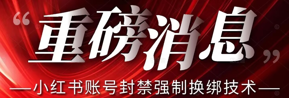 【最新】小红书账号封禁强制换绑技术可日赚300-摸金项目网
